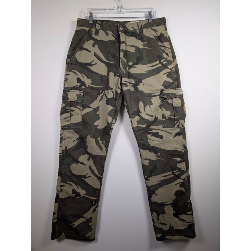 Wrangler Fleece Lined Camo Cargo Pants Mens 34x34 (FITS 34x32.5) Relaxed Fit